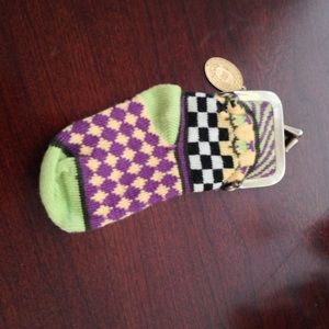 Mackenzie child's sock purse gold tag